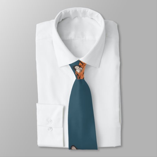 Tiger Retro Kleurrijk Gepersonaliseerd Patroon Stropdas (Gebonden)