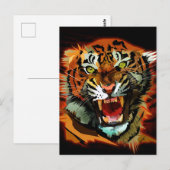 Tiger Roar Briefkaart (Voorkant / Achterkant)
