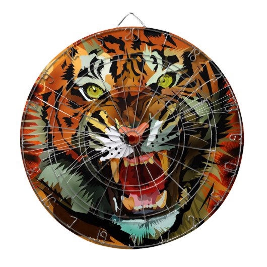 Tiger Roar Dartbord (Voorkant)