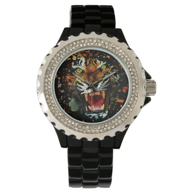 Tiger Roar Horloge (Voorkant)