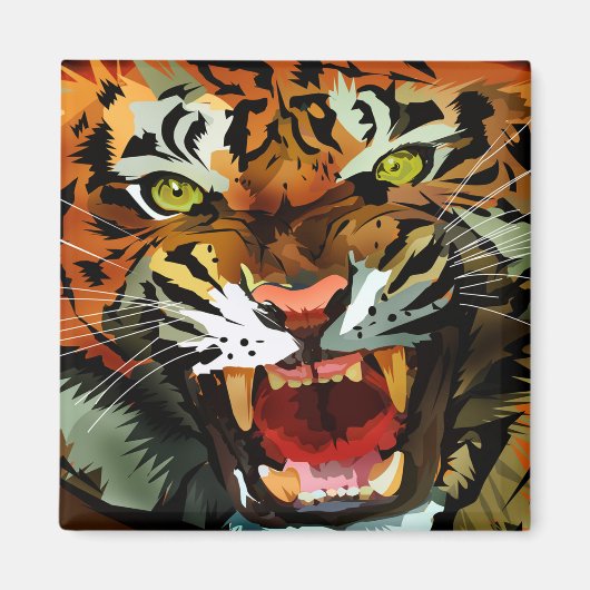 Tiger Roar Magneet (Voorkant)