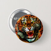 Tiger Roar Ronde Button 5,7 Cm (Voorkant /achterkant)