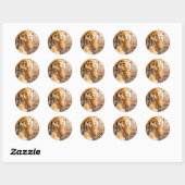 Tiger rust ronde sticker (Vel)