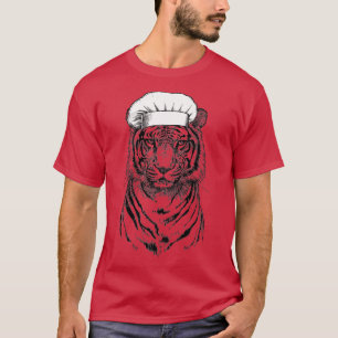 Tiger Safari Animal Chef Funny Cooking Cook Wildli T-shirt