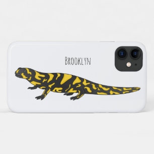 Tiger salamander cartoon illustratie iPhone 11 hoesje