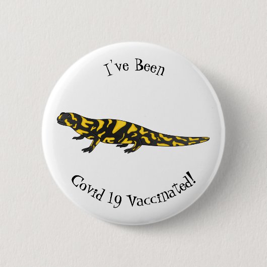 Tiger salamander cartoon illustratie ronde button 5,7 cm (Voorkant)