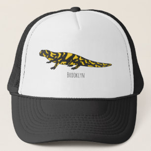 Tiger salamander cartoon illustratie trucker pet