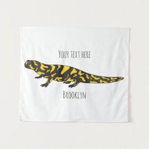 Tiger salamander cartoon illustratie wandkleed