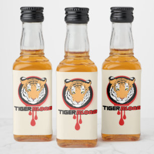 Tiger Sang Taste Liqueur Bouteille Étiquette