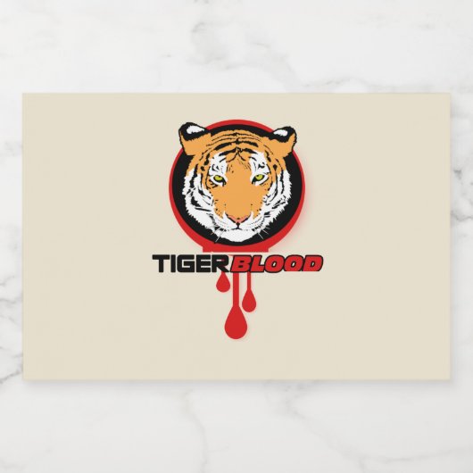 Tiger Sang Taste Liqueur Bouteille Étiquette (Étiquettes simples)