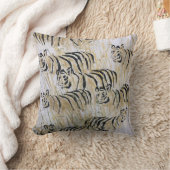 Tiger Savanna Peinture animale Imprimer Oreiller à (Couverture)