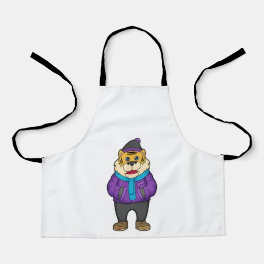 Tiger Scarf Beanie Schort (Voorkant)