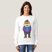 Tiger Scarf Beanie Trui (Voorkant volledig)