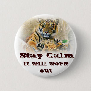 Tiger,Seeking_ Ronde Button 5,7 Cm