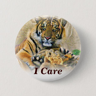 Tiger,Seeking_ Ronde Button 5,7 Cm