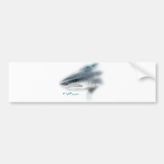 Tiger Shark Head Bumpersticker