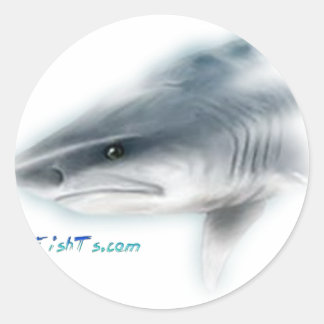 Tiger Shark Head Ronde Sticker
