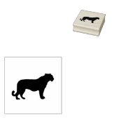 Tiger Silhouette Rubberstempel (Gestempeld)
