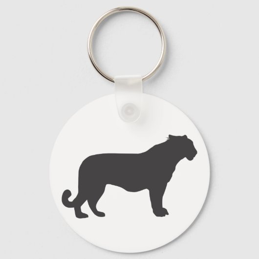 Tiger Silhouette Sleutelhanger (Voorkant)