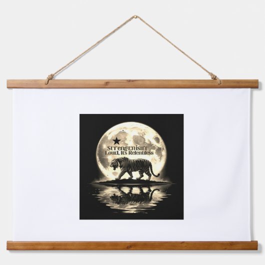 Tiger Silhouette Wall Art Hangend Wandkleed (Voorkant)