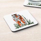 Tiger Silkscreen Bier Onderzetter (Linkerzijde)
