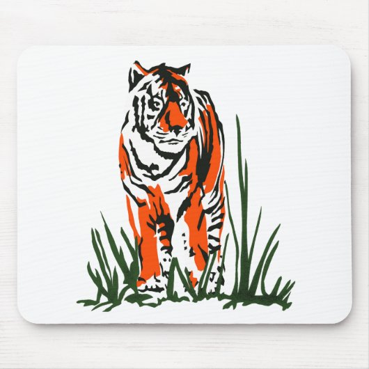Tiger Silkscreen Muismat (Voorkant)