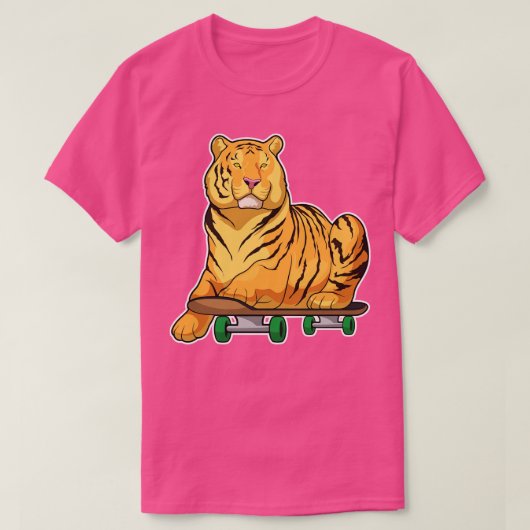 Tiger Skater Skateboard 2 T-shirt (Design voorkant)