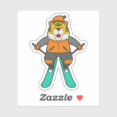 Tiger Skier Ski Sticker (Vel)