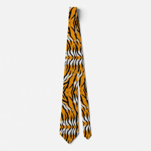 Tiger Skin Animal Print Patroon Ontwerp Stropdas