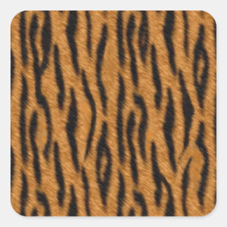 Tiger skin print ontwerp, Tiger strepen patroon Vierkante Sticker
