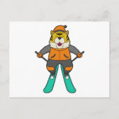 Tiger Skispringer Ski Briefkaart (Voorkant)