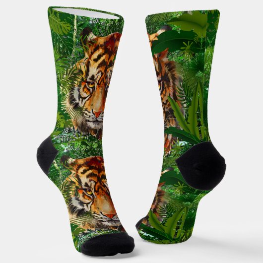Tiger Socks | Natuur Oerwoud Tiger Socks Sokken (Gebogen)