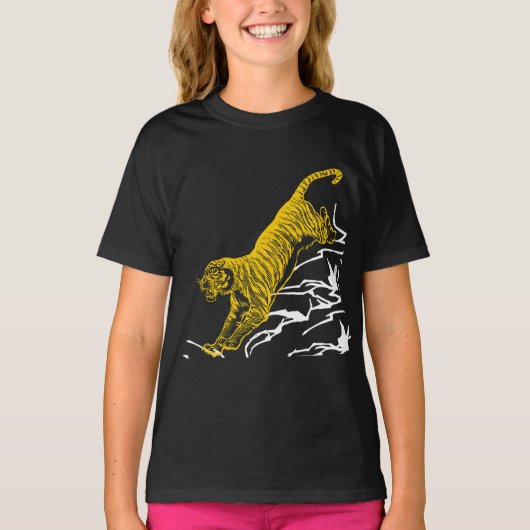 Tiger Sprinting Helling Zwart T-shirt (Voorkant)