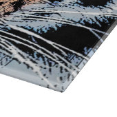 Tiger streept portret in de Grafische Stijl van de Snijplank (Hoek)