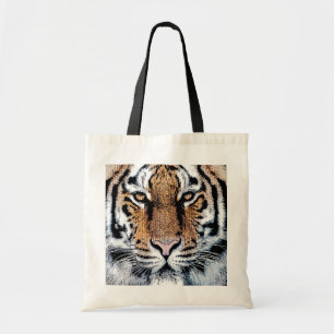 Tiger streept portret in de Grafische Stijl van de Tote Bag