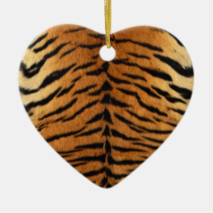 Tiger Stripe Fur Print Keramisch Ornament