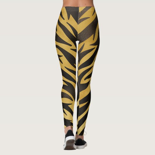 Tiger Stripe Imprimer Leggings Femmes (Dos)