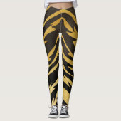 Tiger Stripe Imprimer Leggings Femmes (Devant)
