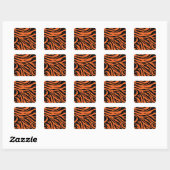 Tiger Stripe Vierkante Stickers (Vel)