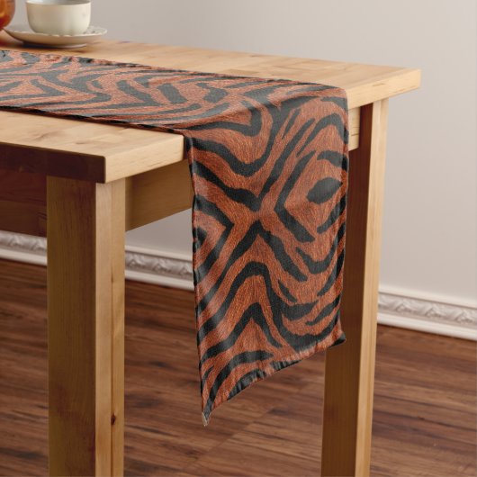 Tiger Stripe Wild Pattern Korte Tafelloper (Voorbeeld)
