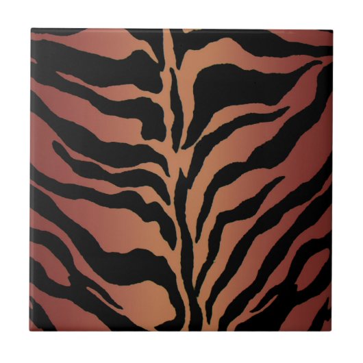 Tiger Striped Home Decor Tegeltje (Voorkant)