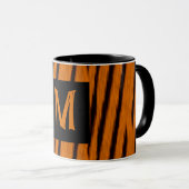 Tiger Striped Monogrammed Mok (Voorkant rechts)