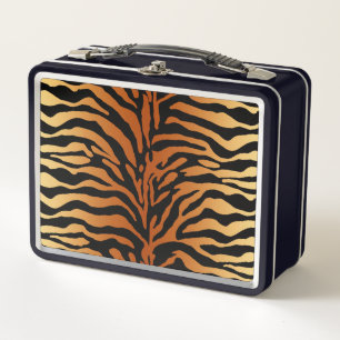 Tiger Stripes Animal Print, Amber, Black en Tan