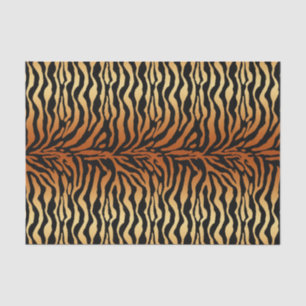 Tiger Stripes Animal Print, Amber, Black en Tan Tissuepapier