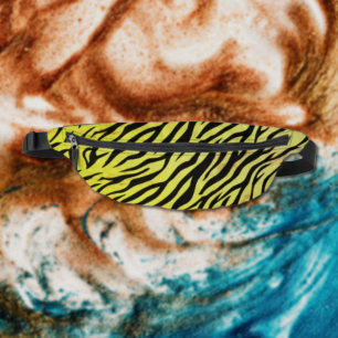 Tiger Stripes op Geel – Fierce Animal Print Heuptasje