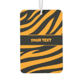 Tiger Stripes Patroon met aangepaste tekst Luchtverfrisser (Achterkant)