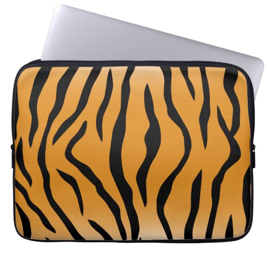 Tiger stripes pattern laptop sleeve (Voorkant)