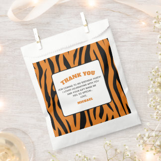 Tiger Stripes WILD ONE 1st Birthday Thank You  Bedankzakje