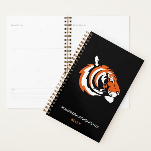 Tiger Student School Daily Planner (Devant avec enveloppe)