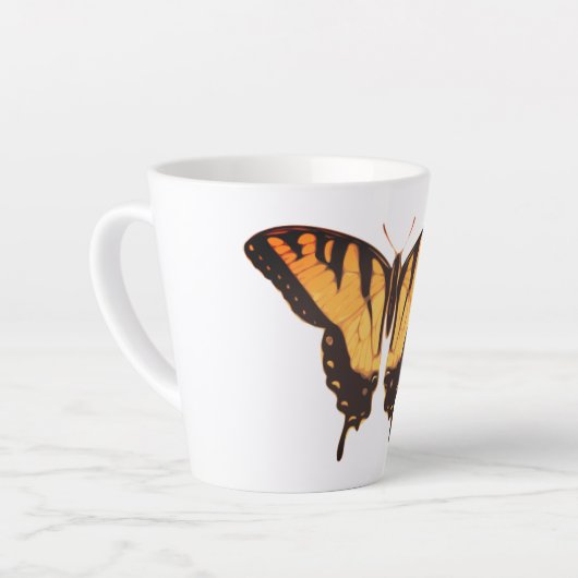 Tiger Swallowtail Butterfly Latte Mok (Linkerhoek)